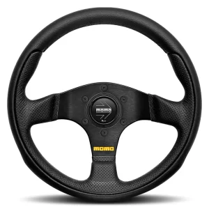TEAM – HALF-DISH TUNING STEERING WHEEL IN BLACK LEATHER