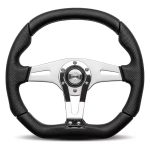 TREK R – HALF-DISH TUNING STEERING WHEEL IN BLACK LEATHER
